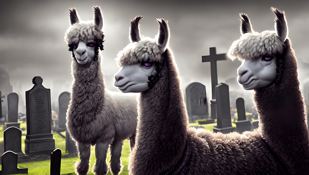 Lamas auf einer Beerdigung